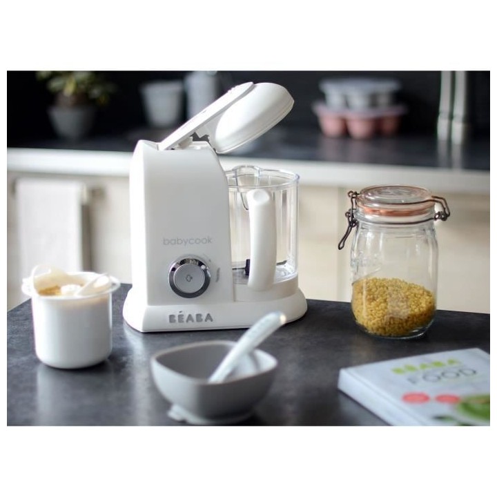 BEABA, Babycook Solo, robot bébé 4 en 1, blanc
