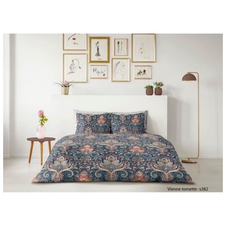 LOVELY HOME Parure de couette 240x260 cm + 2 taies d'oreiller 65x65 cm