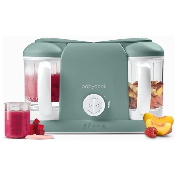 BEABA, Babycook Duo, Robot bébé 4 en 1, Cuiseur, Mixeur, Contenance