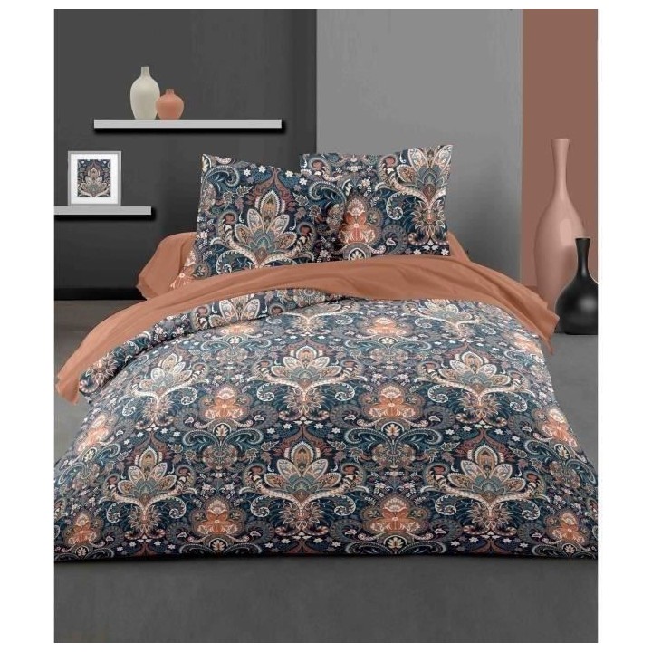 LOVELY HOME Parure de couette 240x260 cm + 2 taies d'oreiller 65x65 cm