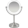 Miroir a double face HoMedics Beauty Spa avec DEL gradable - éclairage application maquillage + coiffage, grossissement normal