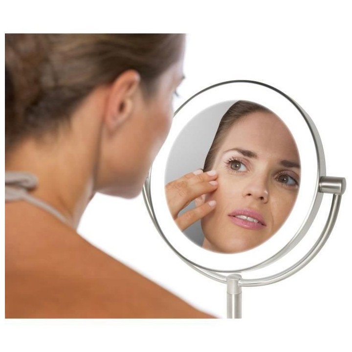 Miroir a double face HoMedics Beauty Spa avec DEL gradable - éclairag