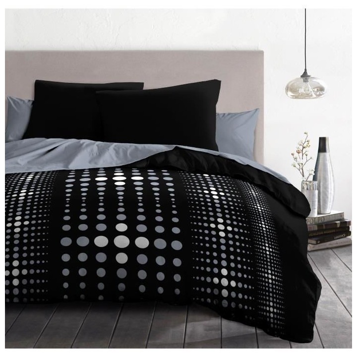 Parure de couette Microfibre STEEVY 220x240cm et 2 taies d'oreillers 6