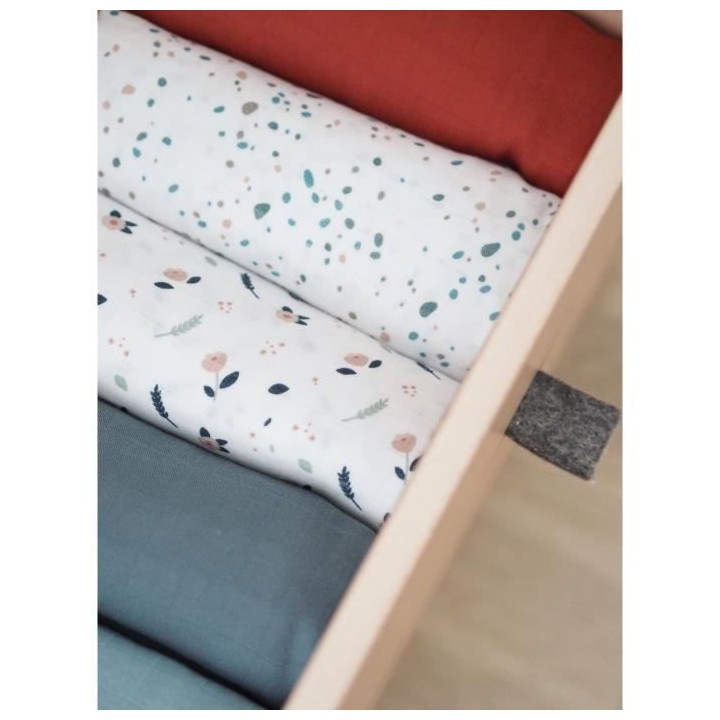 BEABA, Boîte 2 LANGES 120cm - Brique / Terrazzo