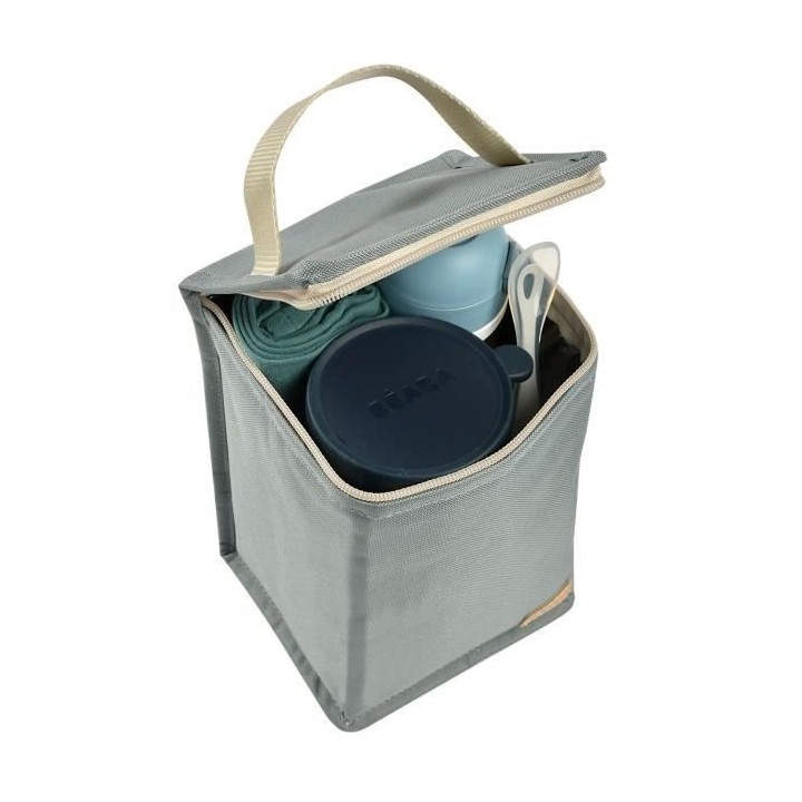 BEABA, Pochette repas bébé, isotherme, vert sauge