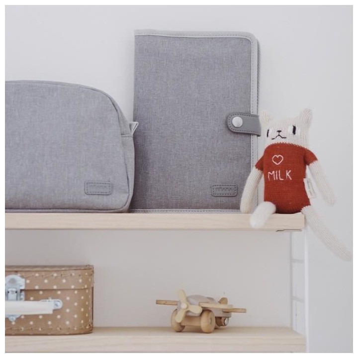 BEABA, Trousse de toilette bébé gris chiné