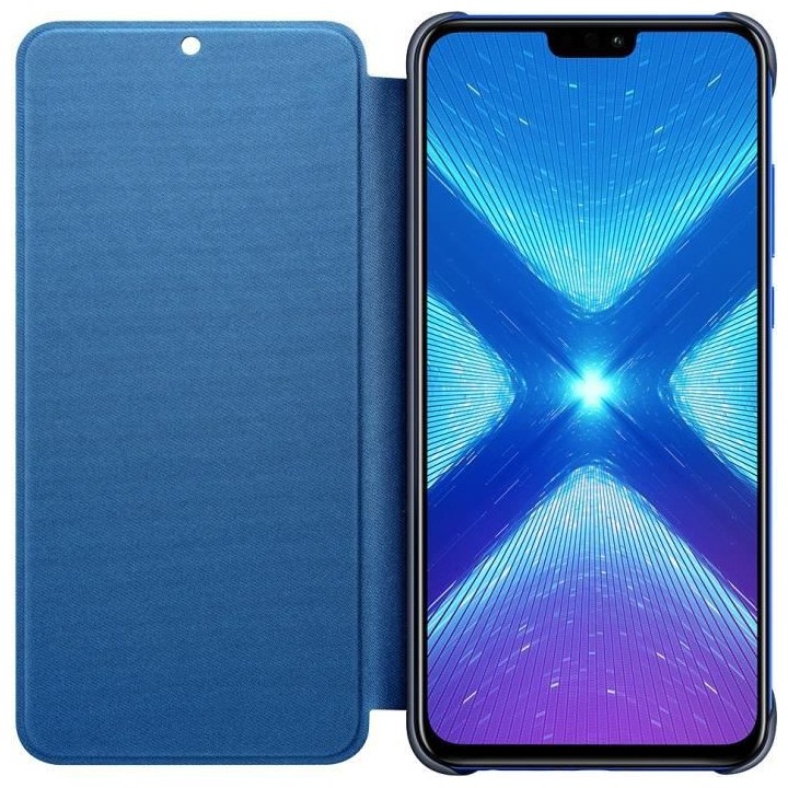 HONOR Étui a rabat bleu pour Honor 8X