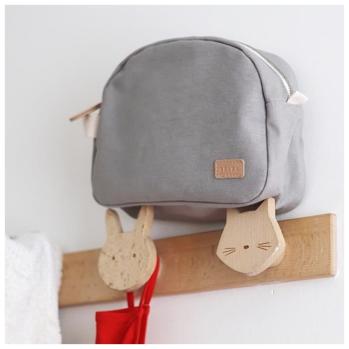 BEABA, Trousse de toilette bébé canvas gris perle