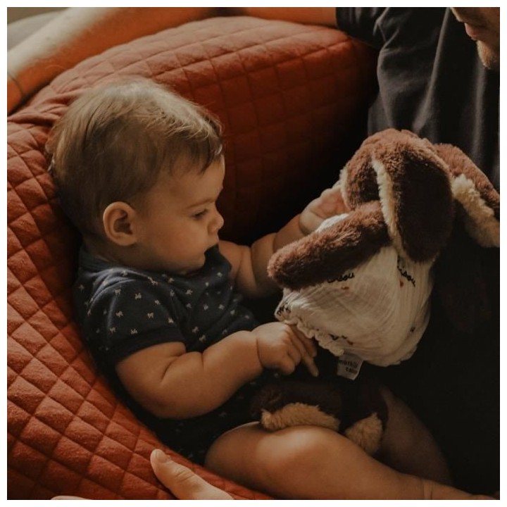 BEABA, Big Flopsy™, Fleur de coton, Brique, 170 cm