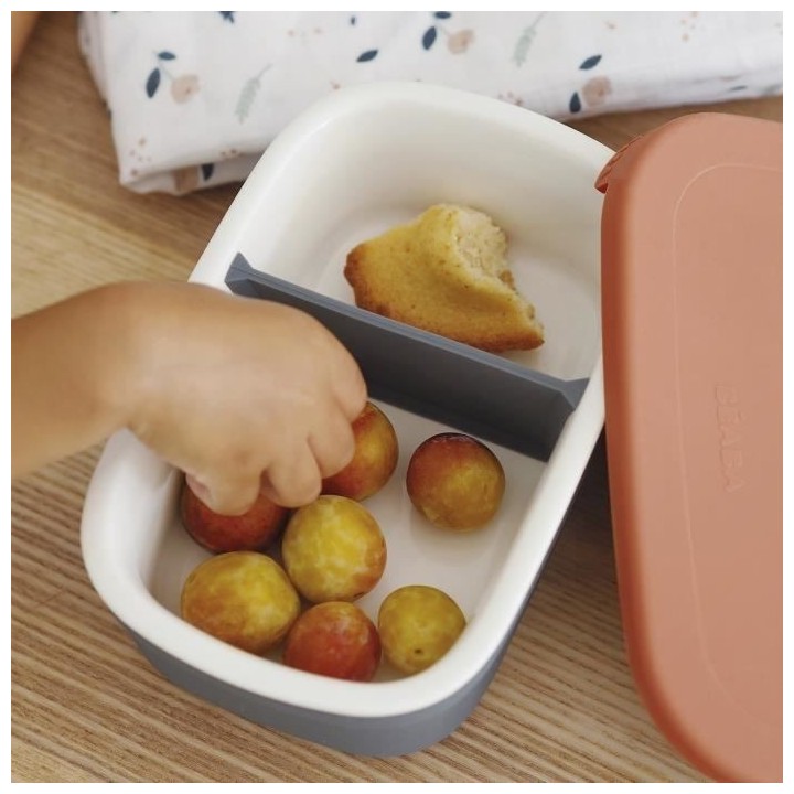 BEABA, Boîte repas bébé céramique, mineral / terracotta