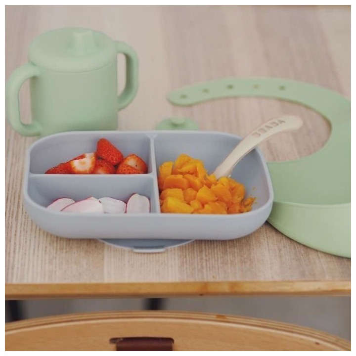 BEABA, Coffret les essentiels repas de bébé, silicone