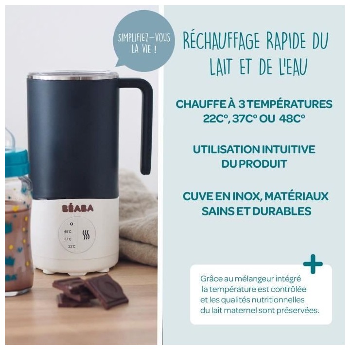 BEABA, Milkprep, préparateur de biberons pour bébé, night blue EU