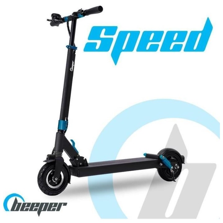 Trottinette électrique - BEEPER - SPEED - 350W 6Ah - 8 - Noir/Bleu