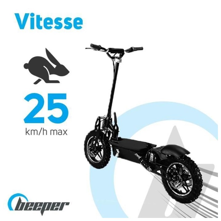 Trottinette électrique BEEPER Cross FX1000-S - 1000 W - Pliable - Bat