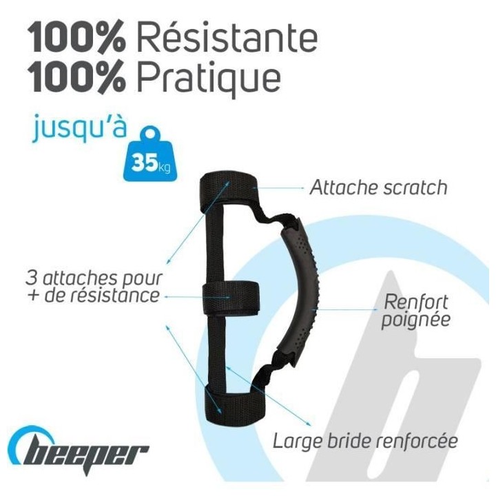 BEEPER - Poignee de Transport Trottinette ou vélo Pliable ME111