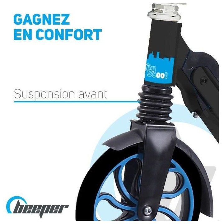 Trottinette mécanique - Beeper City Scoot - Roues 8'' - Suspension av