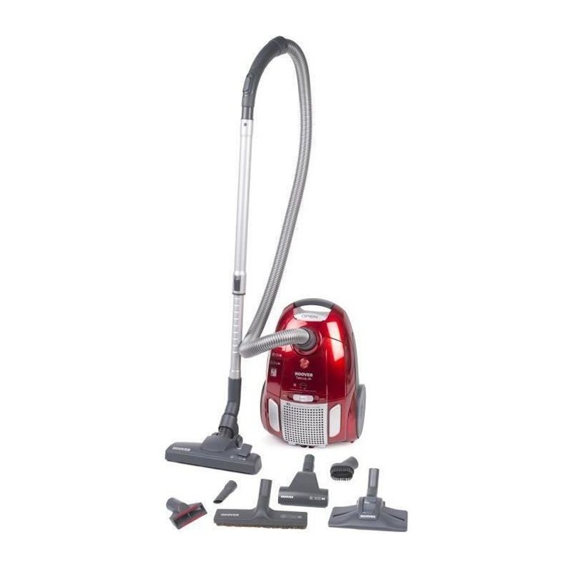 HOOVER Telios + TE70_TE75 Aspirateur traineau avec sac, Puissant 450 W, Ultra silencieux 66 db + Brosse Spécial animaux et parq