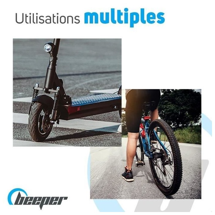 Antivol trottinette et vélo - BEEPER - Câble 60 cm - Code 4 chiffres