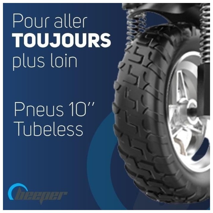 Trottinette électrique tout-terrain - BEEPER - Cross - 500W - 10- 48V