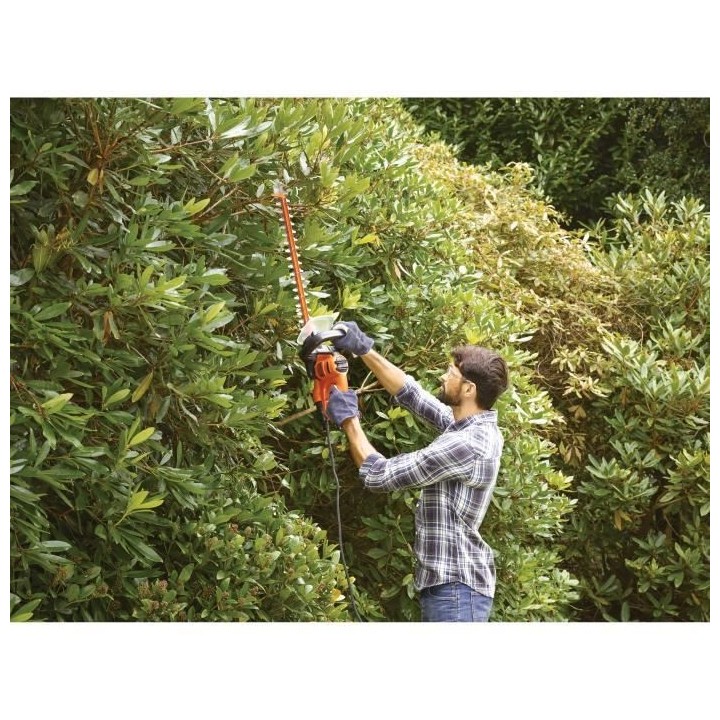 BLACK+DECKER Taille-Haies Filaire 500 W BEHTS301-QS 50 cm avec 2 Poign