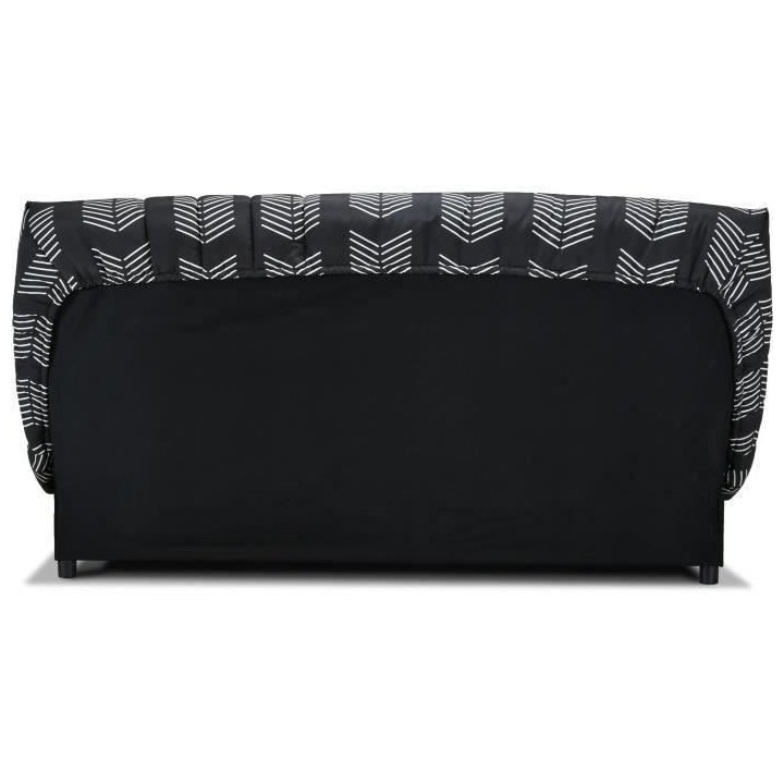 Banquette Clic-clac Beija - Tissu chevrons A111 - Couchage 128 x 188 x