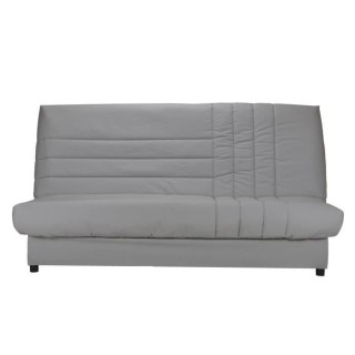 COMFORT BULTEX Banquette clic-clac 3 places - Tissu gris - Made in Fra