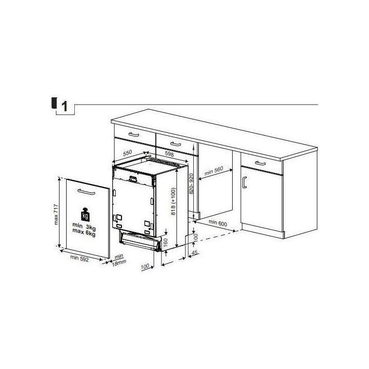 Lave-vaisselle intégrable BEKO FDIN88422 - 14 couverts - Induction -