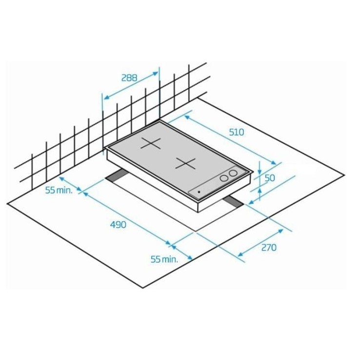 Plaque de cuisson Induction BEKO - 2 feux - L30 cm - HDMI32400DT