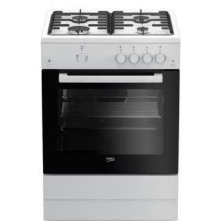 Cuisiniere - BEKO - FSG62010FW - 60 cm - 4 Gaz - 73L - Sécurité ther
