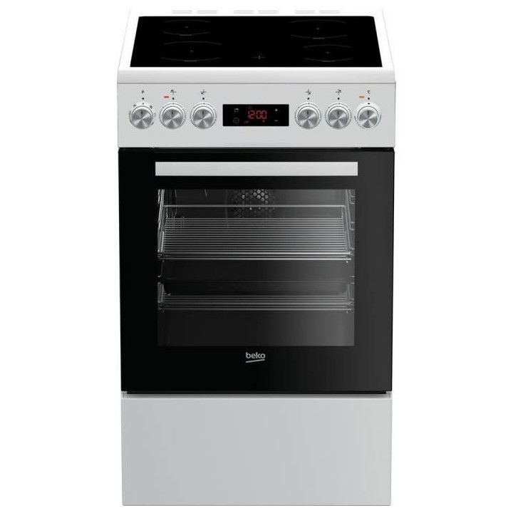 Cuisiniere vitrocéramique - BEKO - FSE57302GWC - 4 feux - 50cm