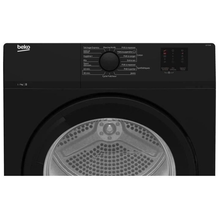 Seche-linge a condensation BEKO DCY724B - 7 kg - Classe B - Tambour A