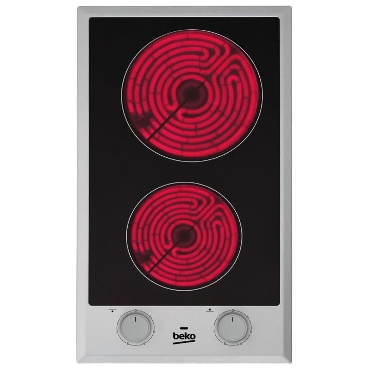 Table vitrocéramique BEKO HDCC32200X - 2 foyers - Commandes tactiles