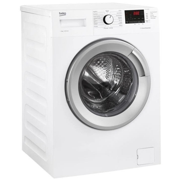Lave-linge hublot BEKO WTV9712BS1W - 9 kg - Induction - L60cm - 1400 t