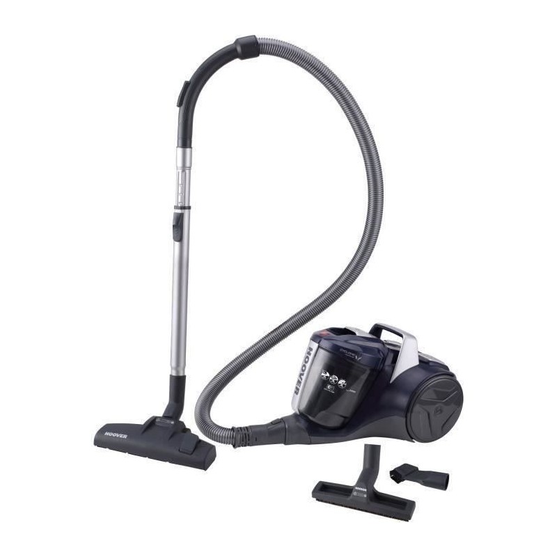 HOOVER BR71_BR20 Aspirateur traîneau sans sac Puissant 700W Grande Capacité 2L Technologie Cyclonique Sols Durs et Tapis + Asp