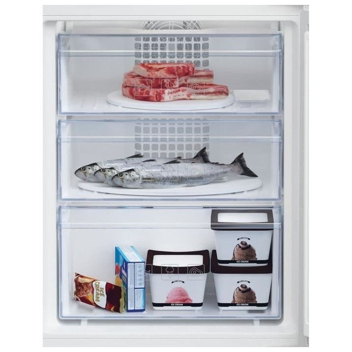 Réfrigérateur combiné intégrable BEKO BCHA275K4SN - 2 portes - 262