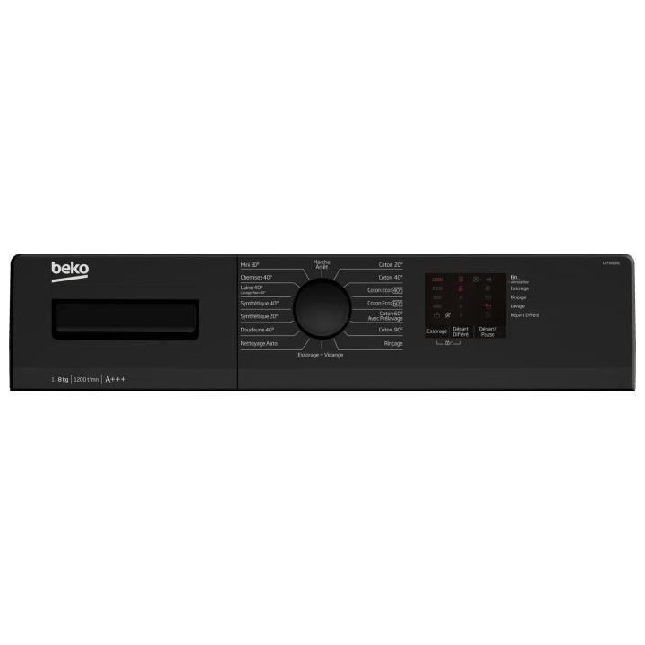 Lave-linge hublot BEKO LLF082B2 - 8 kg - Tambour Aquawave - Induction