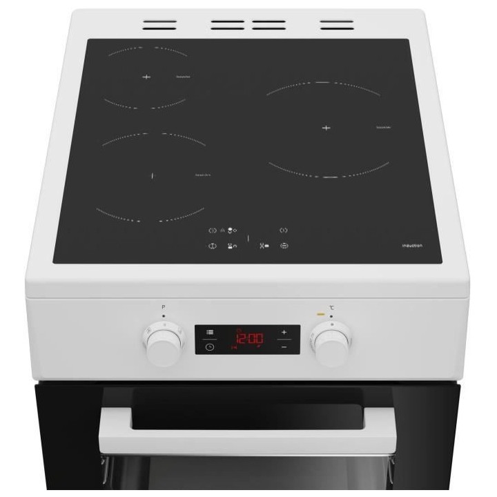Cuisiniere induction - BEKO - FSM58301WC - 3 feux - 0,92 kwh/cycle - 5