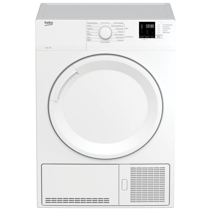 Seche-linge a condensation BEKO SLCS09W3 - 9 kg - L60cm - Classe B - B
