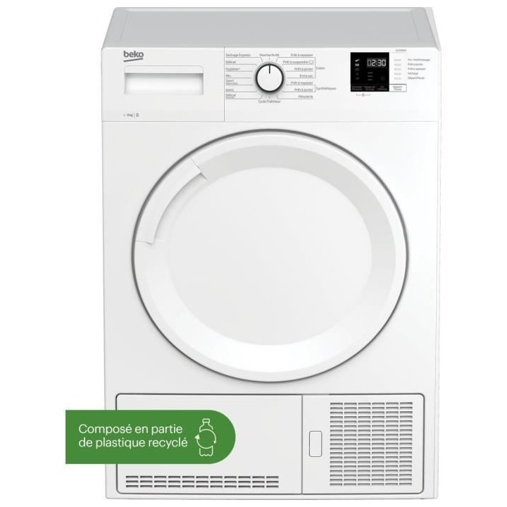 Seche-linge a condensation BEKO SLCS09W3 - 9 kg - L60cm - Classe B - B
