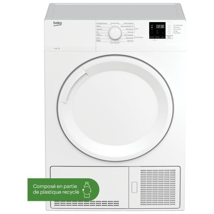 Seche-linge a condensation BEKO SLCS09W3 - 9 kg - L60cm - Classe B - B