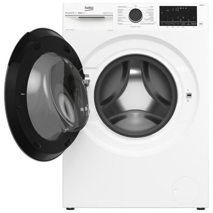 Lave-linge hublot BEKO B5WFT59418W - 9 kg - Induction - 1400 trs/min -