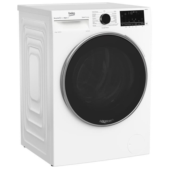 Lave-linge hublot BEKO B5WFT59418W - 9 kg - Induction - 1400 trs/min -