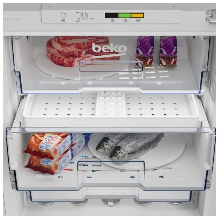 Congélateur Intégrable armoire BEKO BU1204N - 3 tiroirs - Porte rév