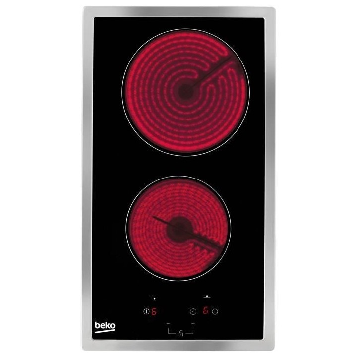 Table de cuisson BEKO HDMC32400TX - 2 foyers induction - Commandes tac