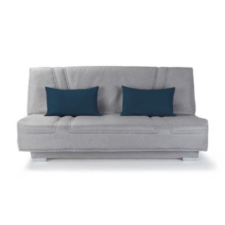 COMFORT BULTEX Banquette clic-clac - 3 places - Tissu gris + Coussins