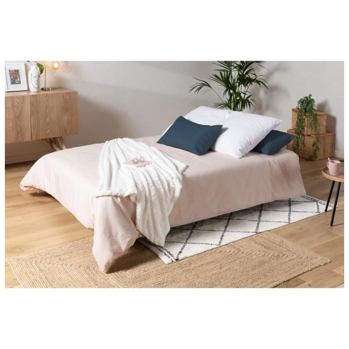 COMFORT BULTEX Banquette clic-clac - 3 places - Tissu gris + Coussins