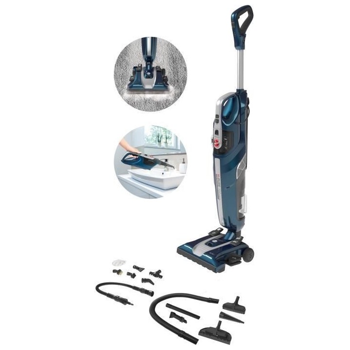 HOOVER H-PURE 700 - Balai hybride Aspiration + Vapeur 360° - Puissant
