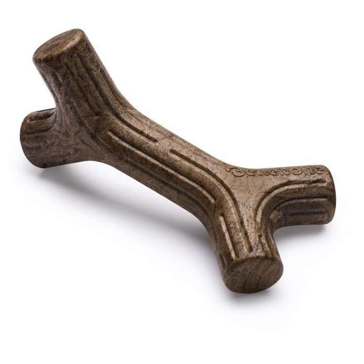 Benebone Jouet bâton a mâcher pour chien adulte, Taille S, saveur ba