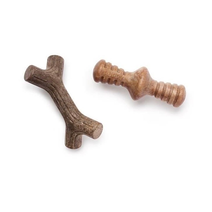 Benebone Puppy Lot de 2 Jouets a mâcher pour chiots durables saveur b