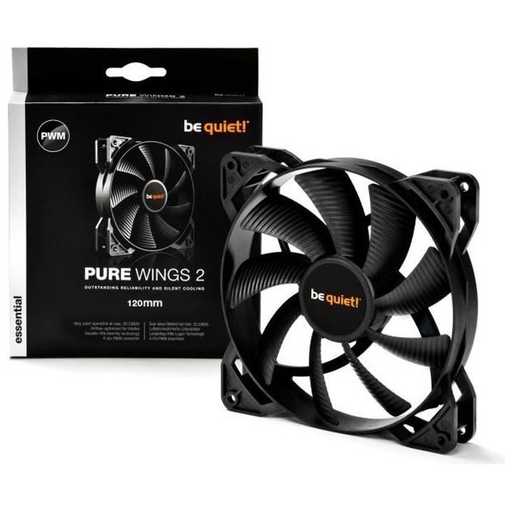 Be Quiet Ventilateur de boîtier PURE WINGS 2 - PWM 120mm